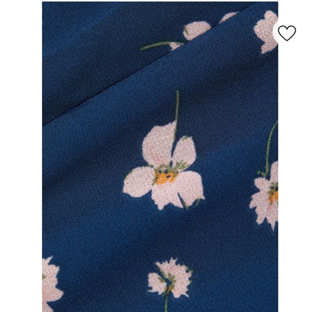 WAYF Cici Bustier Tiered Maxi Dress Navy Floral Womens Size Small - Picture 7 of 11